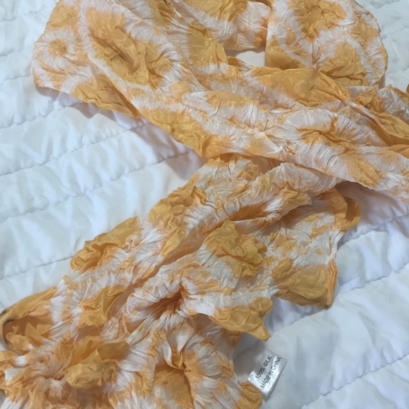 Creamsicle Orange Silk Scarf - Picture 6 of 7